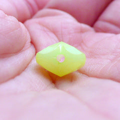 Small Acrylic Heart Beads | Kawaii Chunky Bead | Colorful Plastic Beads | Cute Jewelry Supplies (30 pcs / Assorted Color Mix / 12mm x 11mm)