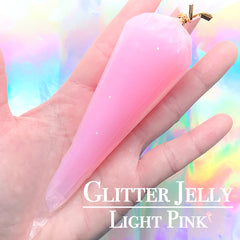 Jelly Whip Cream with Glitter | Glittery Phone Case Decoden | Fake Frosting for Miniature Food Craft | Kawaii Decoration (50g / Light Pink)