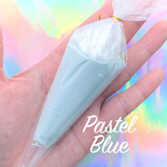 Pastel Decoden Whipped Cream | Kawaii Deco Cream | Sweets Deco | Faux Dessert Making | Miniature Sweet Craft (50g / Opaque Pastel Blue)