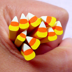 Candy Corn Polymer Clay Canes | Halloween Fimo Cane | Card Making & Resin Craft Supplies