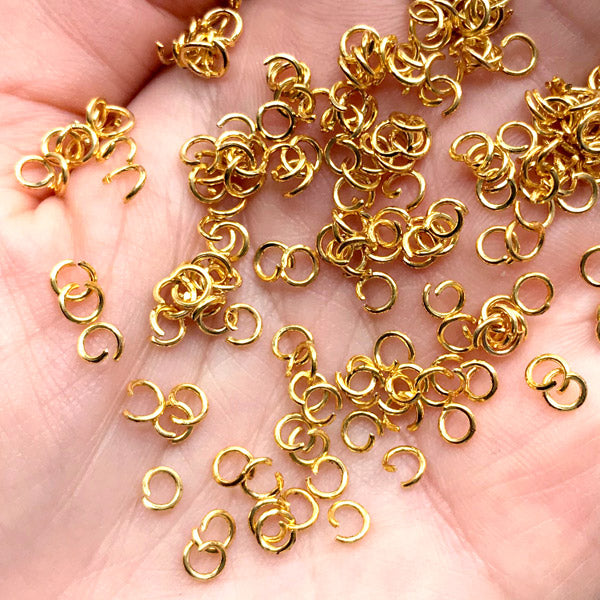 4mm Open Jump Rings Jumprings (150 pcs Gold 22 Gauge) Charm