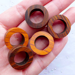 Wood Open Bezel | 12mm Round Resin Setting | Frame for Epoxy Resin Jewellery Making | Geometry Jewelry DIY (1 piece)