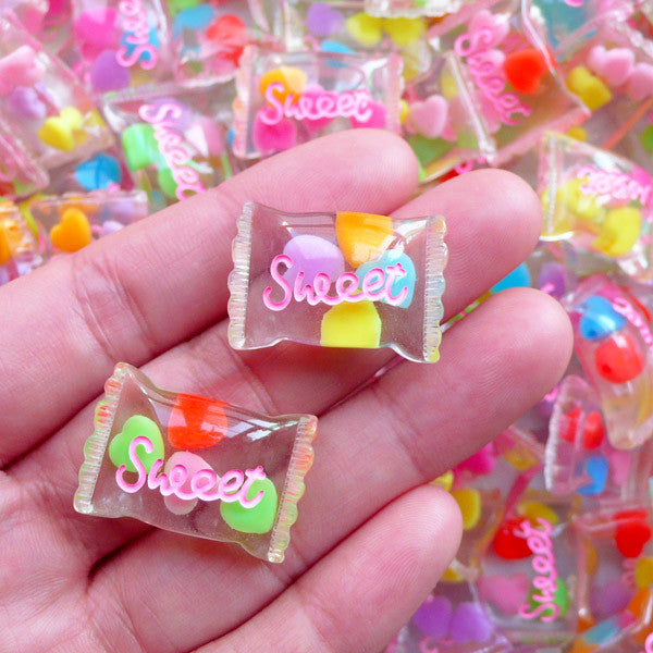 Sweet Candy Cabochons, Kawaii Resin Cabochon, Fake Sweets Deco, Dec, MiniatureSweet, Kawaii Resin Crafts, Decoden Cabochons Supplies
