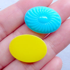 Resin Candy Cabochon | Fake Sweet Deco | Pastel Kei Jewelry Supplies | Kawaii Decoden Phone Case | Hair Bow Centers (5pcs / Assorted Mix / 16mm x 22mm / Flatback)