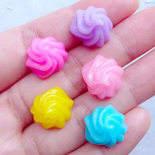 Fake Frosting / Whipped Cream Sillicone Clay / Faux Icing (Lemon Yello, MiniatureSweet, Kawaii Resin Crafts, Decoden Cabochons Supplies