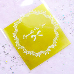 Mini Self Adhesive Gift Bags | Gold Plastic Bags | Especially For You Present Bags | Packing Supplies (20pcs / 7cm x 7cm)