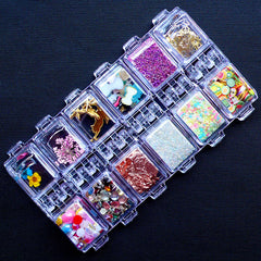 Kawaii UV Resin Craft Kit | Deluxe Set including Cute Open Bezels, Pigments, Clear Soft Mold, UV Torch, Glitters, Mini Embellishments, Stickers, Working Mat