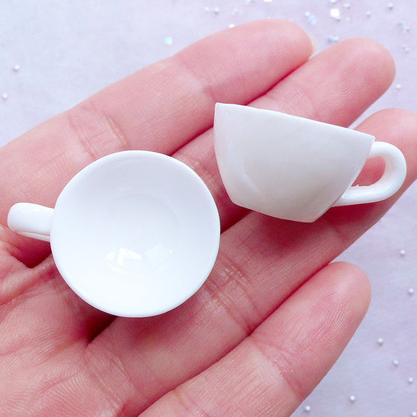 3D Miniature Tea Cup Silicone Mold, Miniature Cup Silicone Mold (2 Cavity), 3D Tea Cup Molds, Dollhouse Coffee Cup DIY, Doll House Craft Supplies