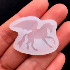 Pegasus Soft Mold | Mythical Creature Mold | UV Resin Silicone Mold | Kawaii Craft Supplies (31mm x 24mm)