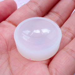 Round Dome Cabochon Silicone Mold | Flexible Mould for Resin Craft (25mm x 7mm / 1 inch)