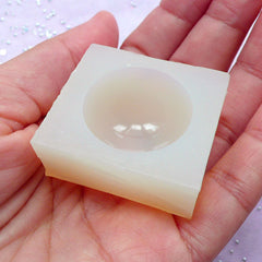 Semi Sphere Cabochon Flexible Mold | Silicone Mould for Round Domed Cabochon | Resin Art (25mm x 12mm / 1 inch)