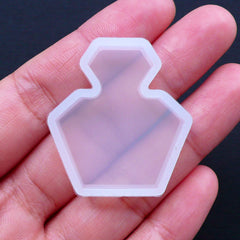 Perfume Bottle Silicone Mould | Eau de Parfum Cabochon DIY | Flexible Mold for Kawaii Resin Crafts (29mm x 32mm)