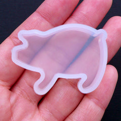 Kawaii Farm Animal Flexible Silicone Mold | Pig Cabochon Making | Resin Craft Supplies (41mm x 28mm)