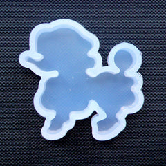 Poodle Flexible Mold | Puppy Silicone Mould | Dog Cabochon Making | Kawaii Pet Jewelry DIY (37mm x 38mm)