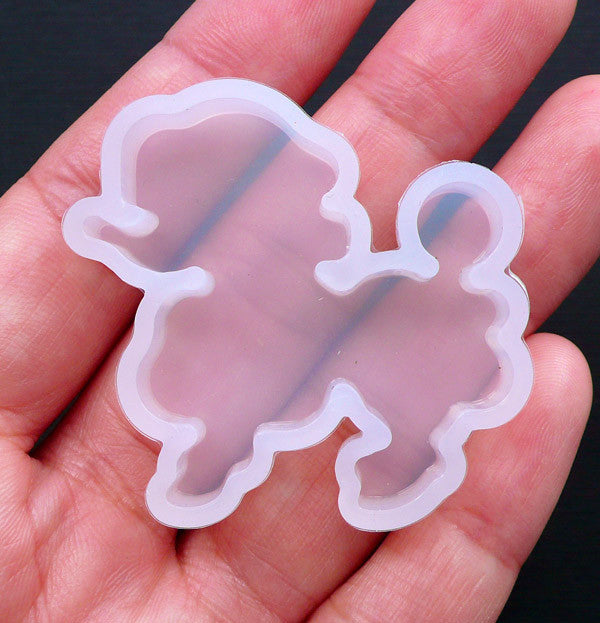 Poodle Flexible Mold | Puppy Silicone Mould | Dog Cabochon Making | Kawaii Pet Jewelry DIY (37mm x 38mm)