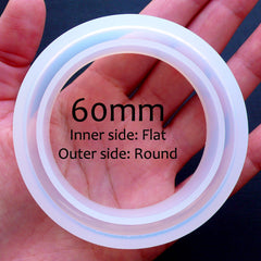 Bracelet Flexible Mould | Clear & Shine Bangle Mold | Resin Jewelry Silicone Mold | Epoxy Resin Mould | DIY Tool | Craft Supply (60mm)