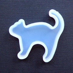 Flexible Mold Supplies | Cat Silicone Mould | Animal Cabochon Making | Resin Decoden Piece DIY (41mm x 40mm)