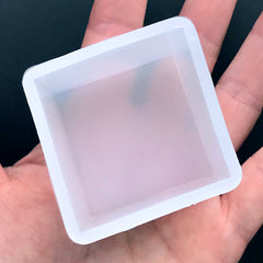 Square Cube Flexible Mold | Epoxy Resin Silicone Moulds | Kawaii Resin Art | Craft Tool | Large Cabochon Making | Soap Mold | Wax Mould (4cm x 4cm)
