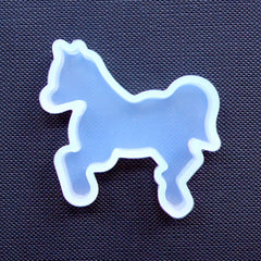 Kawaii Silicone Mold | Flexible Horse Mould | Animal Cabochon DIY & Resin Craft Supplies (42mm x 37mm)