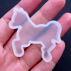 Kawaii Silicone Mold | Flexible Horse Mould | Animal Cabochon DIY & Resin Craft Supplies (42mm x 37mm)