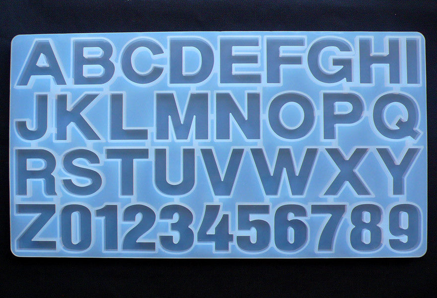 Alphabet & Number Silicone Molds (36 Cavity) | Initial Mold | Letter Mold | A to Z Mold | 0 to 9 Mold | Large Clear Resin Mold | Epoxy Resin Craft Supplies (40mm)