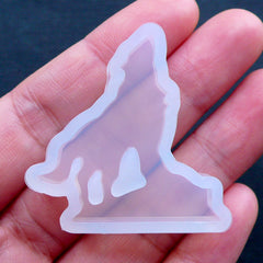 Wolf Howling Mold | Animal Mould | Resin Cabochon Mold | UV Resin Mould | Epoxy Resin Mold | Wax Mould | Fantasy Resin Crafts (34mm x 37mm)