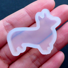 Welsh Corgi Mold | Dog Mold | Kawaii Animal Mould | Pet Jewelry | Silicone Epoxy Resin Mold | Flexible UV Resin Mold | Resin Art (35mm x 28mm)
