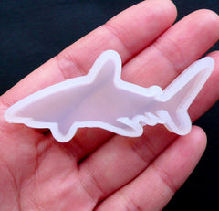 Shark Mold | Fish Mold | Sea Animal Cabochon Mold | Marine Life Embellishment Mold | Flexible Silicone Mold | Kawaii UV Resin Crafts (59mm x 23mm)