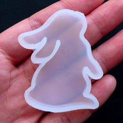 Bunny Mold | Rabbit Mould | Animal Mold | Easter Cabochon Mold | Flexible Decoden Mold | Silicone UV Resin Mold | Kawaii Resin Crafts (36mm x 46mm)