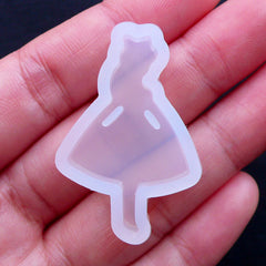 Alice in Wonderland Mold | Kawaii Fairytale Decoden | Silicone UV Resin Mold | Epoxy Resin Mold | Flexible Clear Mold | Fairy Tale Jewelry | Resin Art Supplies (22mm x 35mm)