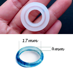 Resin Jewelry Mold | Resin Ring Silicone Mold | Make Your Own Ring | UV Resin Jewellery Mould | Flexible Epoxy Resin Mold | Clear Mould Supplies (Size 17mm)