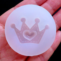 DEFECT Crown Silicone Mold | Epoxy Resin Flexible Mould | Decoden Cabochon Mold | Kawaii Embellishment Making (34mm x 23mm)