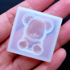 Small Bear Mold | Animal Mold | Kawaii Silicone Mold | Decoden Cabochon Making | Epoxy Resin Mold | Soft Clear Mould (19mm x 24mm)