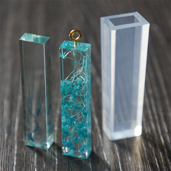 Long Crystal Bar Silicone Mold, Resin Pendant Making