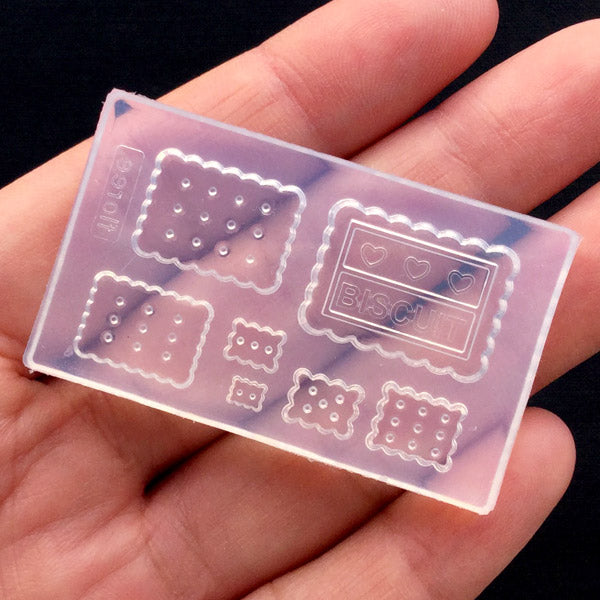 Dollhouse Biscuit Assortment Silicone Mold (7 Cavity) | Miniature Food Mold | Fake Sweet Deco | Kawaii Mold for Clay | UV Resin Mould (4mm to 20mm)