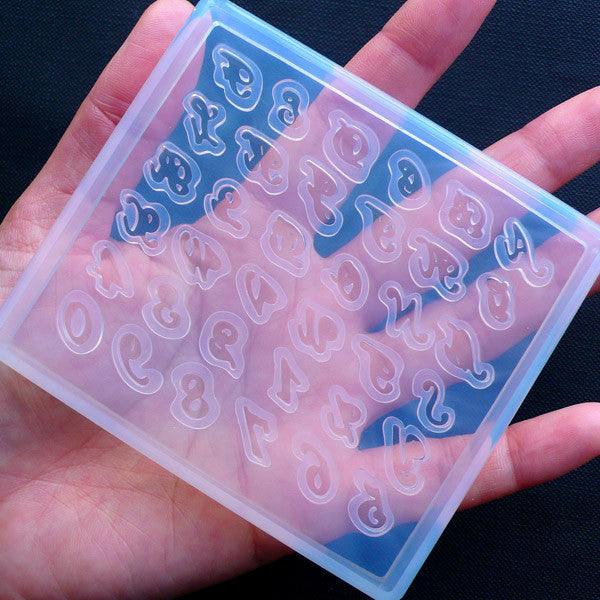 Pixel Letters Silicone Mold (26 Cavity), Capital Letter Mould, Upper, MiniatureSweet, Kawaii Resin Crafts, Decoden Cabochons Supplies