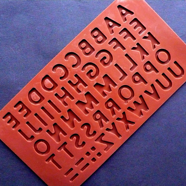 Alphabet Silicone Mold (52 Cavity), Letter Mold, A to Z Mold, Food, MiniatureSweet, Kawaii Resin Crafts, Decoden Cabochons Supplies