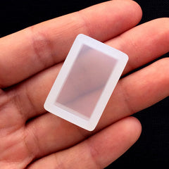Rectangle Silicone Mold | Rectangular Bar Mold | Epoxy Resin Jewelry Mold | Soft Clear Mould for UV Resin (14mm x 24mm)