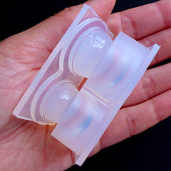 Hollow Dome Silicone Mold (2 Cavity) | Hollow Ball Mold | Flexible Half Sphere Mold | UV Resin Mold | Shaker Charm Making | Clear Soft Mold (22mm & 25mm)