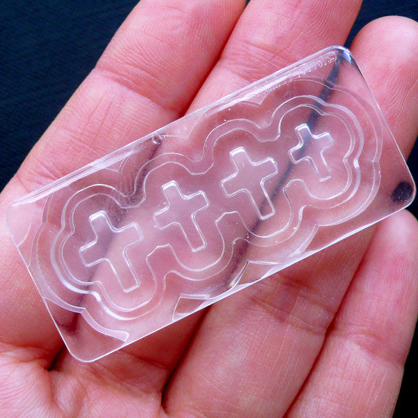 Mini Cross Silicone Mold (4 Cavity) | Flexible UV Resin Mould | Tiny Clear  Mold | Kawaii Craft Supplies | Nail Art Mold (7.5mm to 10.5mm)