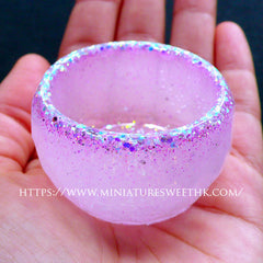 Small Candle Bowl Mold | Faceted Round Bowl Flexible Mold | Epoxy Resin Silicone Mould | DIY Your Own Bowl (47mm x 29mm)