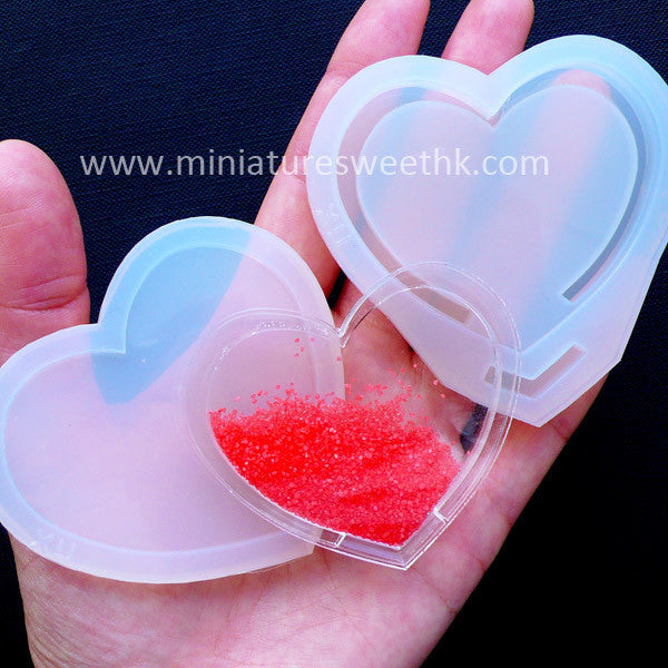 Double Heart Shaker Silicone Mold (2 pieces)