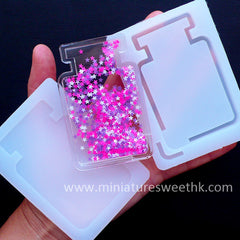 Perfume Bottle Resin Shaker Mold | Epoxy Resin Mold | Waterfall Liquid Charm Making | Kawaii Decoden Supplies (52mm x 79mm)