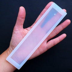 Rectangular Bookmark Mold | Epoxy Resin Silicone Mould | Resin Art Supplies | Make Your Own Bookmark | Clear Soft Mold (2.9cm x 15.5cm)
