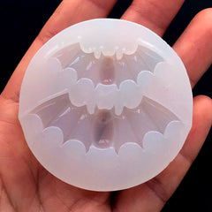 Halloween Bat Mold (2 Cavity) | Kawaii Goth Jewelry DIY | Spooky Cabochon Making | Creepy Cute Decoden | Epoxy Resin Silicone Mold