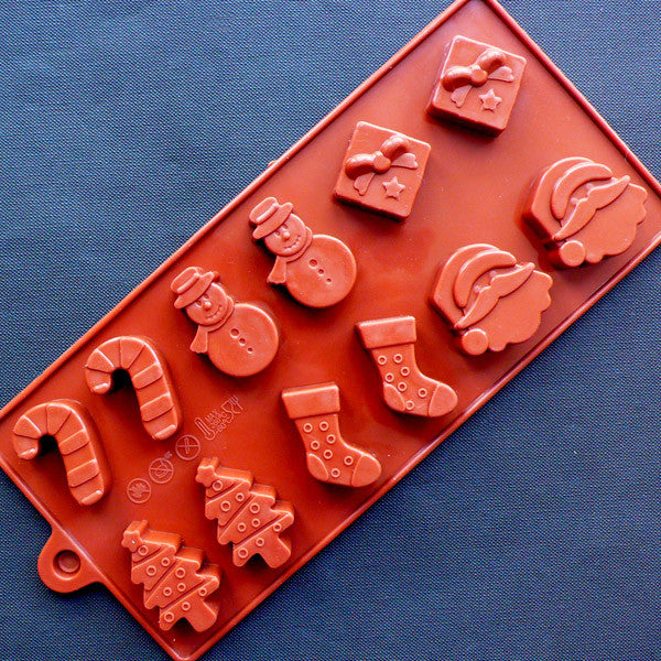 Christmas Candy Soft Candy Mold Silicone, 30 Cavity Christmas Mold
