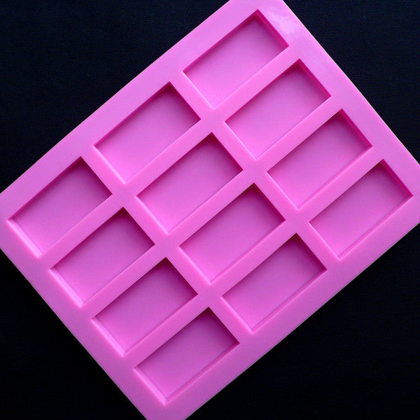 Silicone Rectangle Soap Mold (12 Cavity)