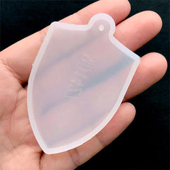 Shield Shaped Tag Mold | Military Tag Silicone Mould | Resin Charm Mold | Resin Pendant Making | UV Resin Crafts (39mm x 64mm)