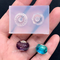 Faceted Bead Silicone Mold (2 Cavity) | 5mm European Bead DIY | Resin Jewellery Mold | Soft Clear Mold for UV Resin