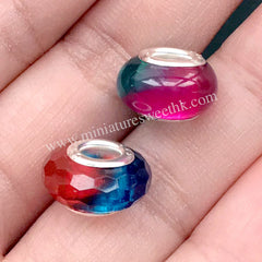 Large Hole Rondelle Bead Silicone Mold (2 Cavity) | 6mm Faceted Bead Faceted Bead Making | European Bracelet DIY | Resin Jewelry Supplies